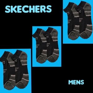 Skechers Performance Men's Black/Gray Low Cut Athletic Socks BNWT